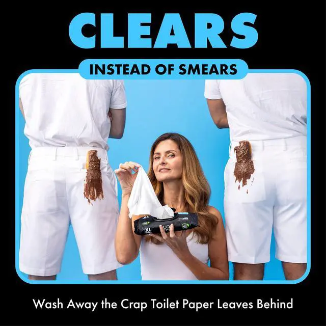 Alt view image 5 of 7 - DUDE Wipes Flushable Wipes, XL Wet Wipes for At Home Use, Unscented, 48 Count, 2 Pack