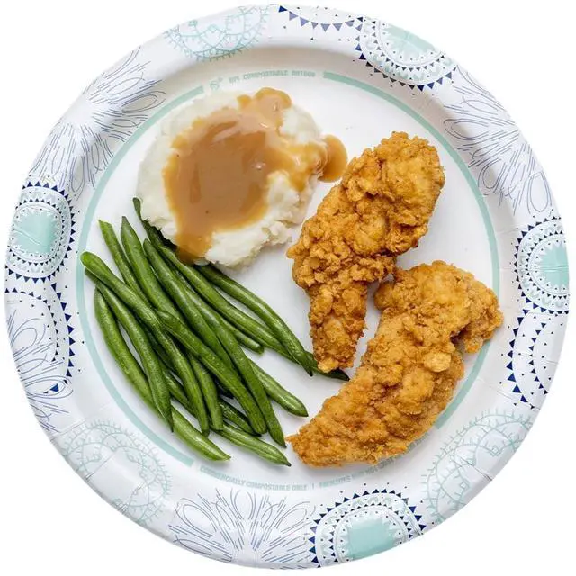 Alt view image 4 of 5 - Great Value 10 Inch Disposable Paper Plates, 50 Count, Multicolor Design