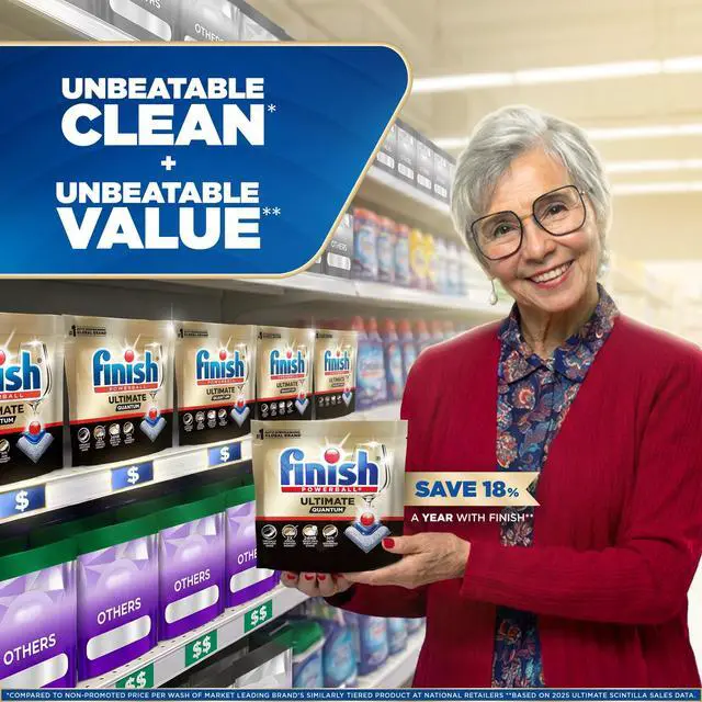 Alt view image 6 of 7 - Finish Ultimate Quantum Dishwasher Pods, Dishwasher Detergent Dish Soap, 50% More Cleaning Power, 11 Count