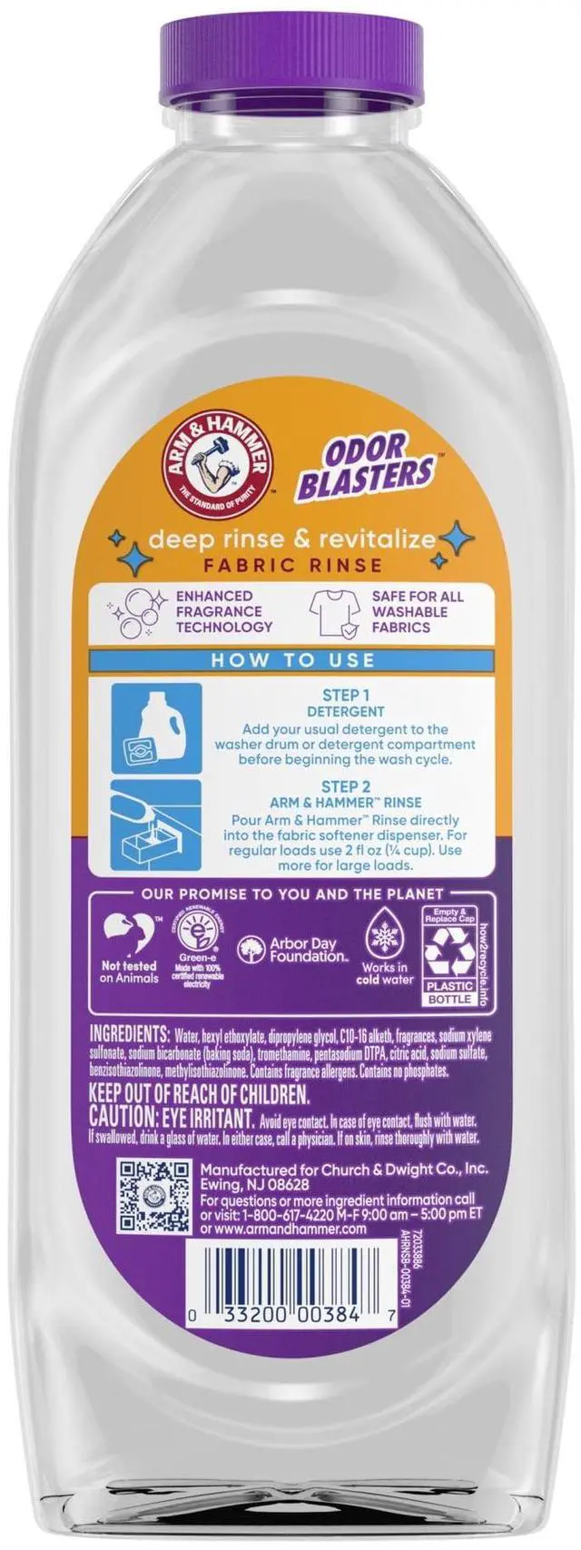 Alt view image 2 of 6 - ARM & HAMMER Odor Blasters Deep Rinse and Revitalize Fabric Rinse, Fresh Burst, 28 fl oz