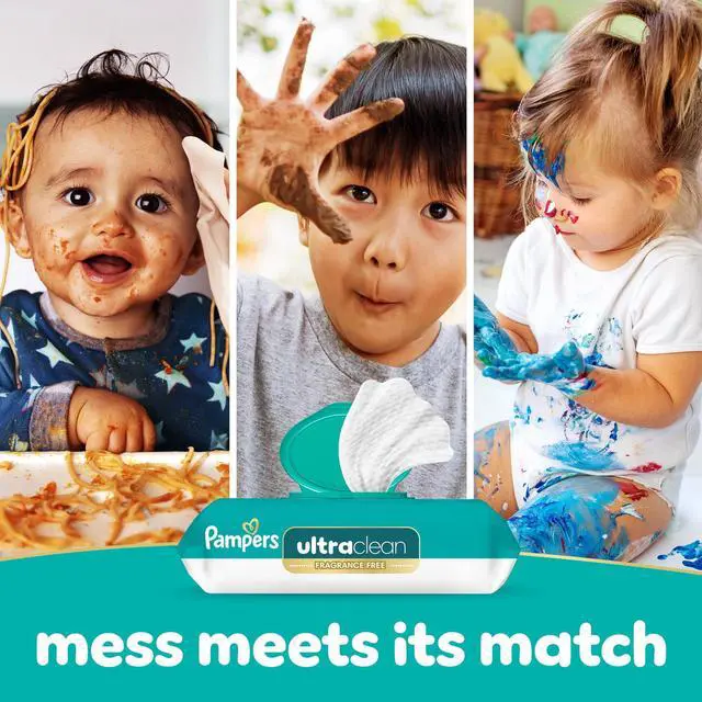 Alt view image 5 of 7 - Pampers Ultra Clean Baby Wipes, 2-Pack 156 Wipes (Select for More Options)