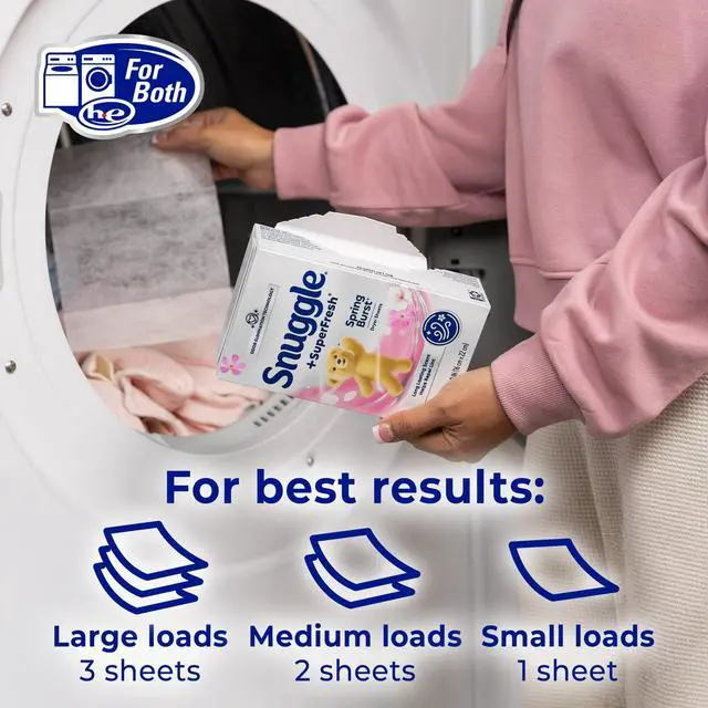 Alt view image 6 of 6 - Snuggle Plus SuperFresh Fabric Softener Dryer Sheets with Static Control and Odor Eliminating Technology, Spring Burst, 200 Count
