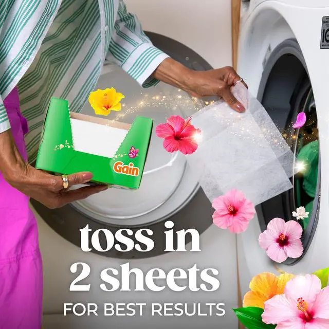 Alt view image 3 of 6 - Gain Dryer Sheets, Happy Hibiscus Scent, 110 Count