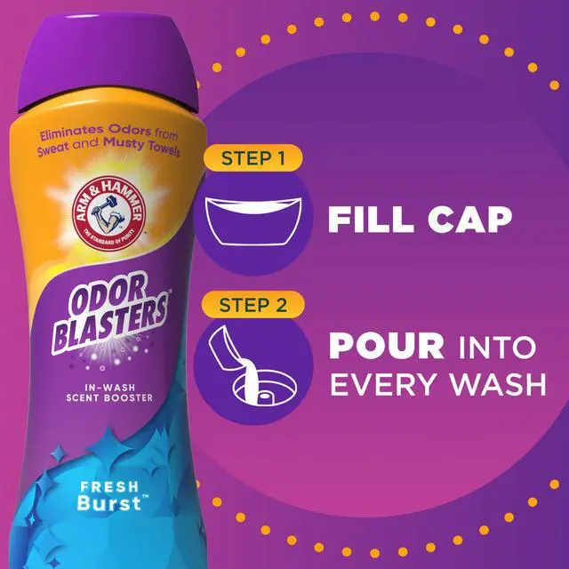 Alt view image 5 of 6 - ARM & HAMMER Odor Blasters Fresh Burst In-Wash Laundry Scent Booster, 24 oz Bottle