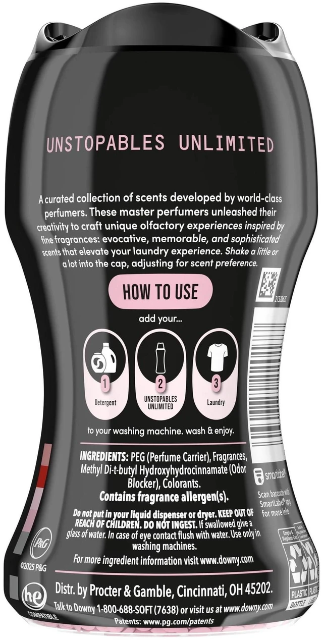 Alt view image 4 of 5 - Downy Unstopables Unlimited Laundry Scent Beads, In-Wash Scent Booster, No. 15 Scent, 4.8 oz