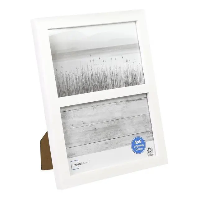 Alt view image 3 of 7 - Mainstays Linear Picture Frame, Holds Two 4 x 6 Photos, White