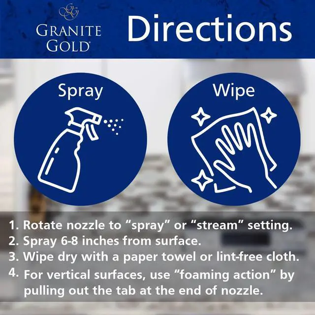 Alt view image 5 of 5 - Granite Gold Daily Cleaner for Granite, Marble, Quartz and More, Spray Bottle, 24 fl oz