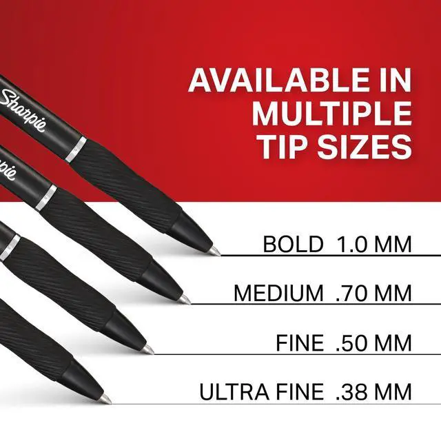 Alt view image 4 of 5 - Sharpie S-Gel Pens 0.5 mm Pen Point Size, Black Gel-based Ink, 4-Pack