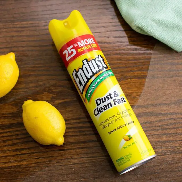 Alt view image 6 of 6 - Endust® Multi-Surface Dusting and Cleaning Spray, Lemon Zest, Aerosol, 12.5 oz.