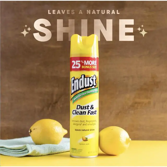 Alt view image 4 of 6 - Endust® Multi-Surface Dusting and Cleaning Spray, Lemon Zest, Aerosol, 12.5 oz.
