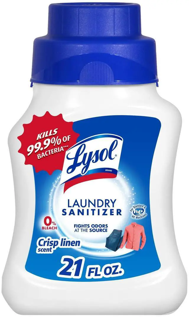 Main image of Lysol Laundry Sanitizer Additive, Sanitizing Liquid for Clothes and Linens, Crisp Linen, 21 oz