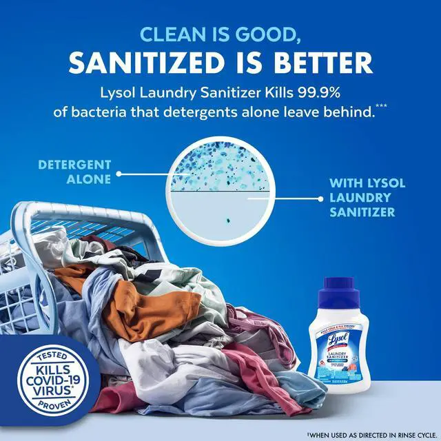 Alt view image 4 of 7 - Lysol Laundry Sanitizer Additive, Sanitizing Liquid for Clothes and Linens, Crisp Linen, 21 oz