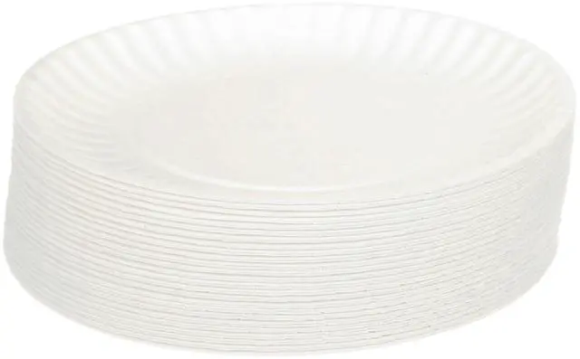 Alt view image 3 of 5 - Great Value Coated Disposable Paper Plates, 9 in, 100 Count