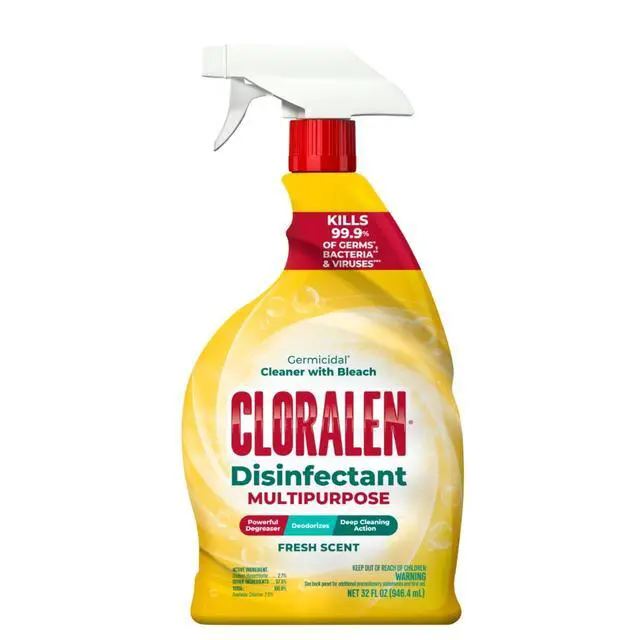 Alt view image 6 of 6 - (2 pack) Cloralen Household Cleaning Spray, 3-in-1 All Purpose Cleaner, with Liquid Bleach, 32 fl oz