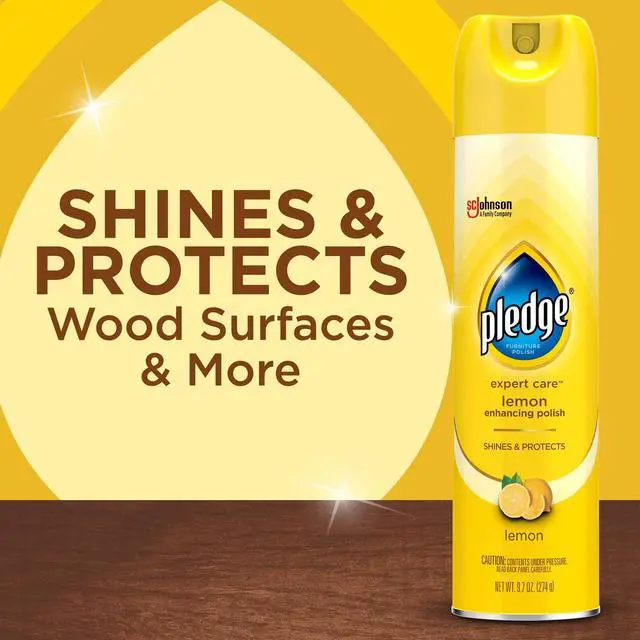 Alt view image 4 of 6 - Pledge® Expert Care, Wood Polish Shines and Protects, Lemon Enhancing, Aerosol, 9.7 oz.