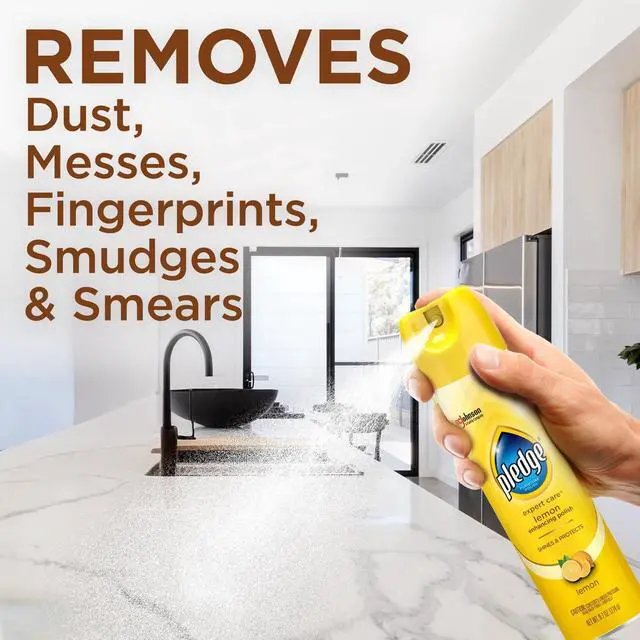 Alt view image 2 of 6 - Pledge® Expert Care, Wood Polish Shines and Protects, Lemon Enhancing, Aerosol, 9.7 oz.