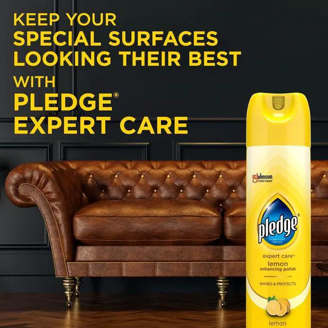 Alt view image 5 of 6 - Pledge® Expert Care, Wood Polish Shines and Protects, Lemon Enhancing, Aerosol, 9.7 oz.