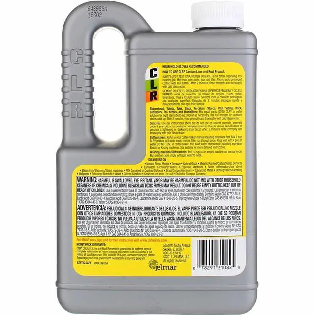 Alt view image 4 of 6 - CLR Calcium Lime and Rust Remover, Multi-Use Household Cleaner, EPA Safer Choice, 28 oz