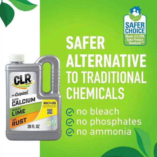 Alt view image 3 of 6 - CLR Calcium Lime and Rust Remover, Multi-Use Household Cleaner, EPA Safer Choice, 28 oz