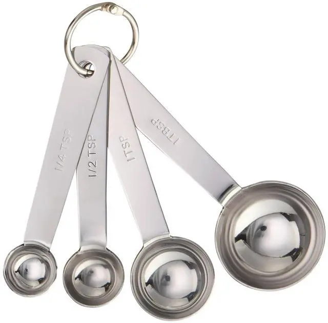 Main image of Mainstays Kitchen Stainless Steel 4-Piece Nesting Measuring Spoons Set, Stainless Steel Finish