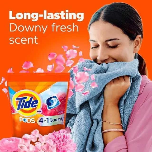 Alt view image 7 of 7 - Tide PODS Laundry Detergent Pacs with a Touch of Downy Freshness, 3X Cleaning Power, 11 Count