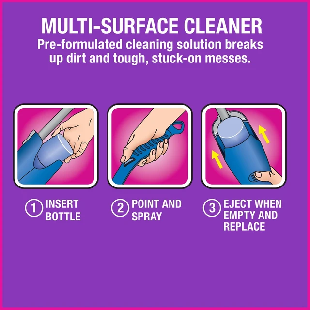 Alt view image 3 of 6 - Great Value Auto Spray Mop Floor Cleaning Solution Refill, 42 fl oz Lavender Scent, 1 Count