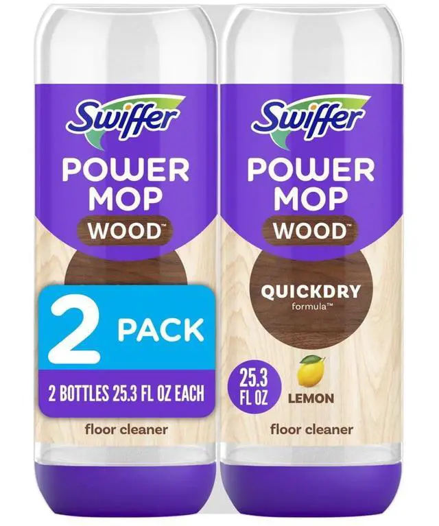 Alt view image 2 of 5 - Swiffer Power Mop Wood Solution Refill, Lemon, 2 x 25.3 fl oz