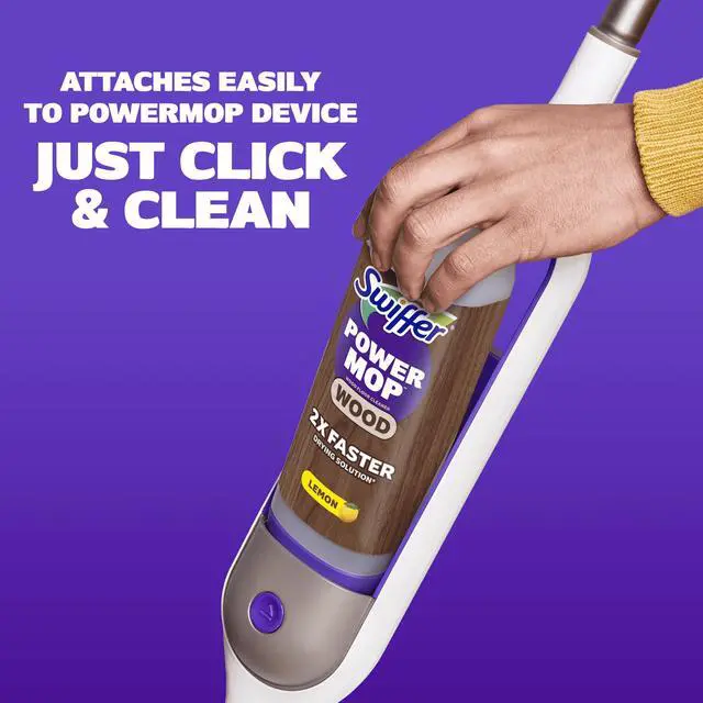 Alt view image 4 of 5 - Swiffer Power Mop Wood Solution Refill, Lemon, 2 x 25.3 fl oz