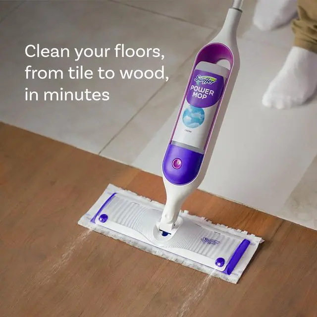 Alt view image 6 of 6 - Swiffer Power Mop Refill Solution, Tile, Vinyl, Laminate, Wood, Floor Cleaner, Lavender, 25.3 fl oz