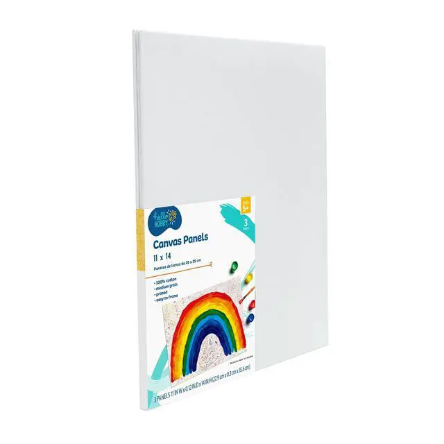 Alt view image 3 of 6 - Hello Hobby 11" x 14" Panel Canvas, 3 Count