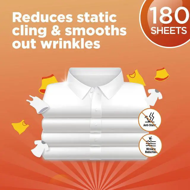 Alt view image 7 of 7 - Great Value Tumble Dryer Sheets, Laundry Fresh, 180 Count, Compare to Bounce®