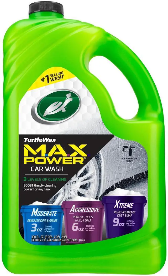 Main image of Turtle Wax 50597 Max-Power Car Wash 3 Levels of Cleaning, 100 oz