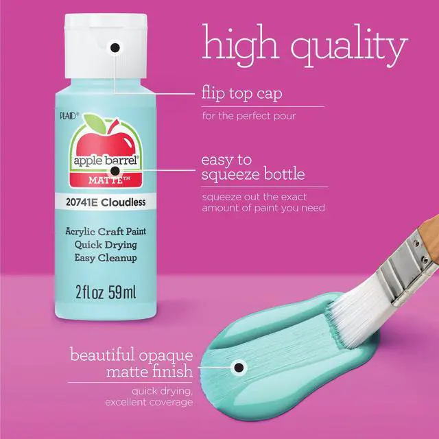 Alt view image 6 of 7 - Apple Barrel Seaside Marina 2 fl oz Acrylic Craft Paint, Matte Finish, Set of 12