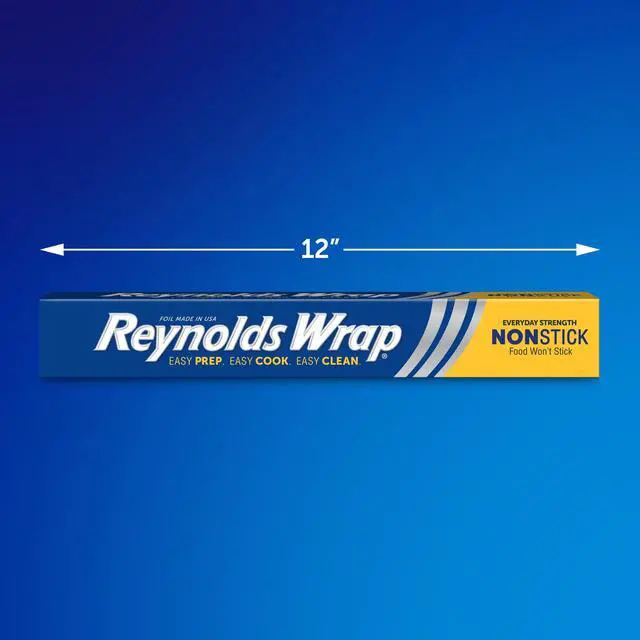 Alt view image 7 of 7 - Reynolds Wrap Non-Stick Aluminum Foil Roll, 12 inches Wide, 50 Sq. Ft.