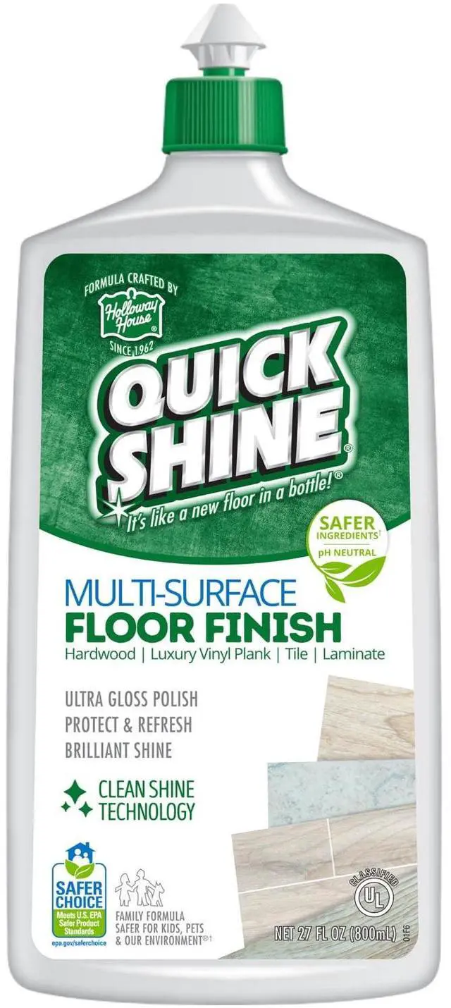 Main image of Quick Shine Multi-Surface Floor Finish, PFAS-Free Formula, All Purpose Household Floor Polish, 27 fl oz
