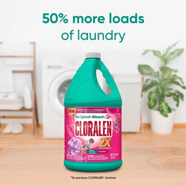 Main image of Cloralen No-Splash Liquid Scented Bleach, All Purpose Cleaner - Floral Scent, 121 fl oz