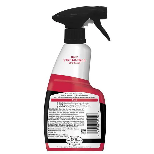 Alt view image 7 of 7 - Weiman Daily Cooktop Cleaner Spray for Easy Daily Cleaning, Streak-Free Shine, 12 fl oz