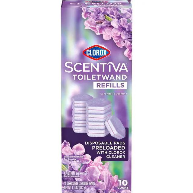 Alt view image 3 of 6 - Clorox Scentiva ToiletWand Refills, Lavender and Jasmine, 10 Count