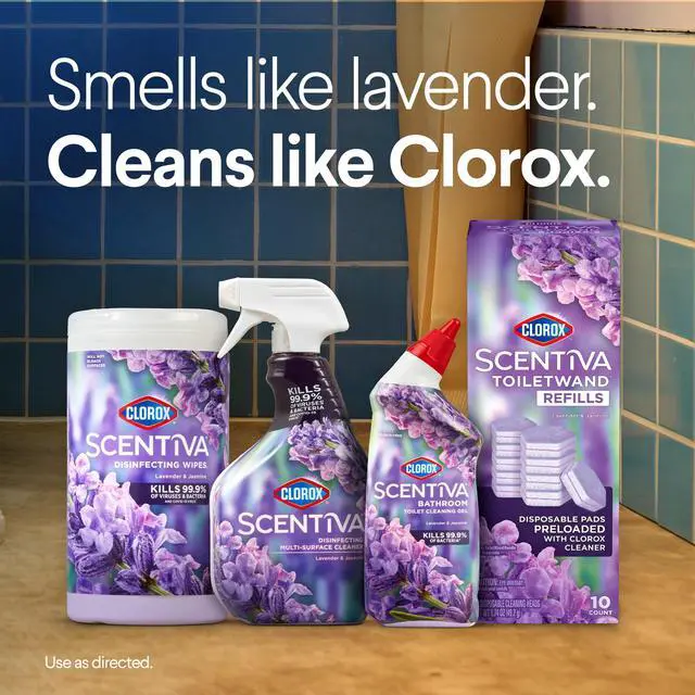 Alt view image 5 of 6 - Clorox Scentiva ToiletWand Refills, Lavender and Jasmine, 10 Count