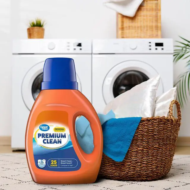 Alt view image 6 of 7 - Great Value Premium Clean Original Laundry Detergent 34 fl oz, 25 loads