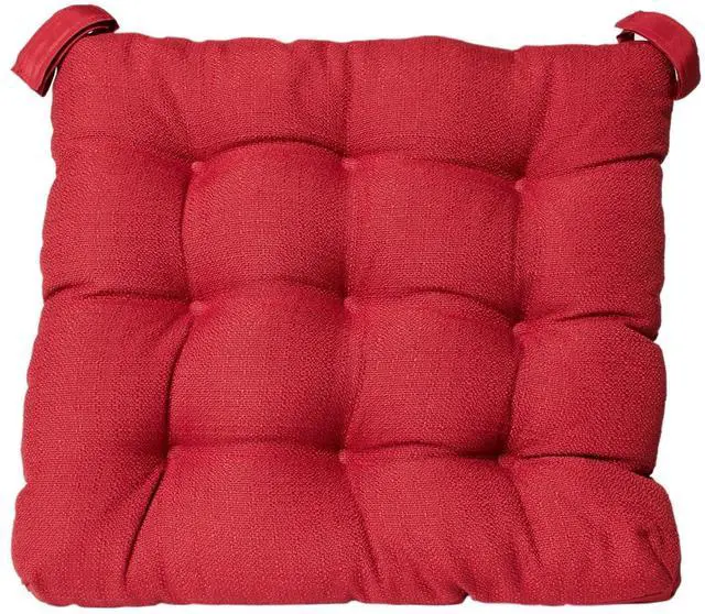 Main image of Mainstays Textured Chair Seat Pad (Chair Cushion), Red Color, 1-Piece, 15.5" x 16"