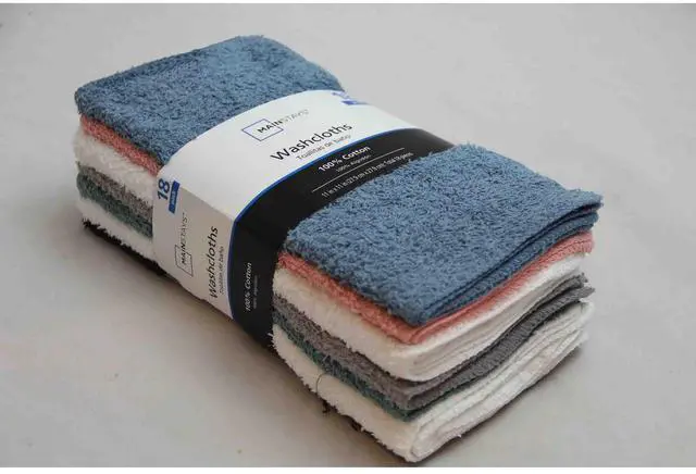 Alt view image 2 of 4 - Mainstays 18-Pack Washcloth Bundle, Pastel