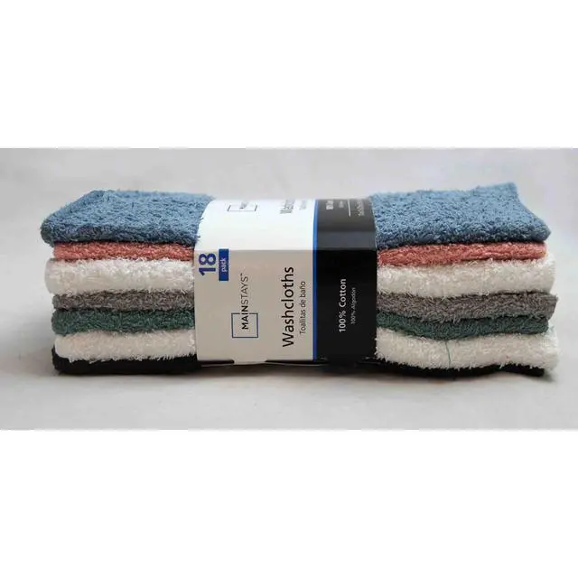 Alt view image 3 of 4 - Mainstays 18-Pack Washcloth Bundle, Pastel