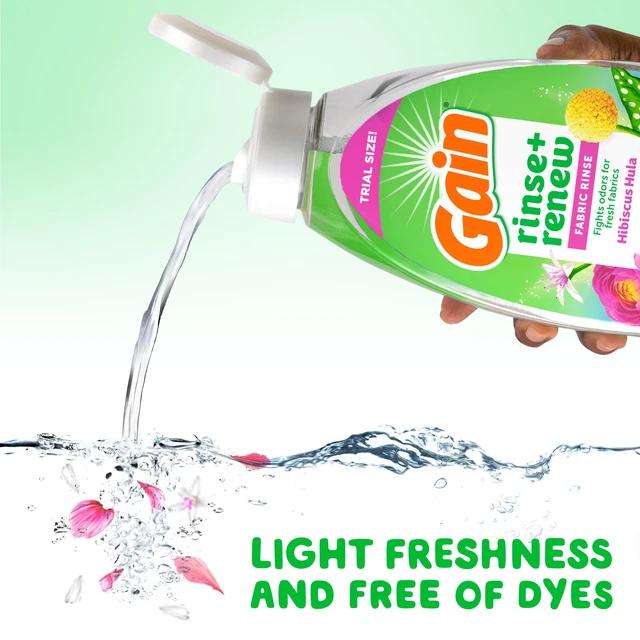 Alt view image 7 of 7 - Gain Rinse and Fabric Rinse, Odor Eliminating, Hibiscus Hula, 16 fl oz