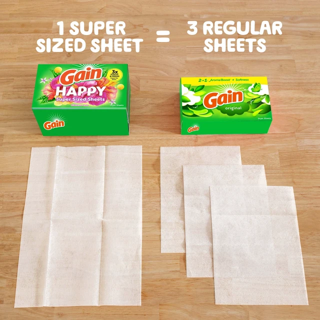 Alt view image 6 of 7 - Gain Dryer Sheets, Happy, Hibiscus Hula Scent, 60 Mega Dryer Sheets