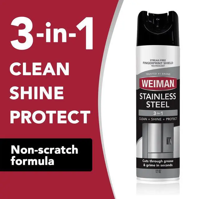 Alt view image 5 of 6 - Weiman Stainless Steel Cleaner & Polish Spray for Kitchen and Home Appliances, 12 oz, Floral Scent
