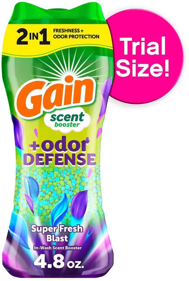 Main image of Gain Laundry Scent Beads, Odor Defense 2-in-1 In-Wash Scent Booster, Super Fresh Blast Scent, 4.8 oz
