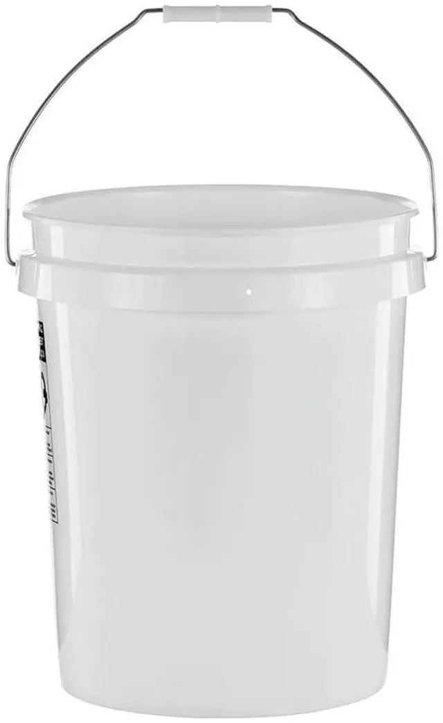 Main image of (2 pack) United Solutions 5 Gallon Round Utility Bucket, Comfort Handle, Plastic, White, PN0149, 1 Each