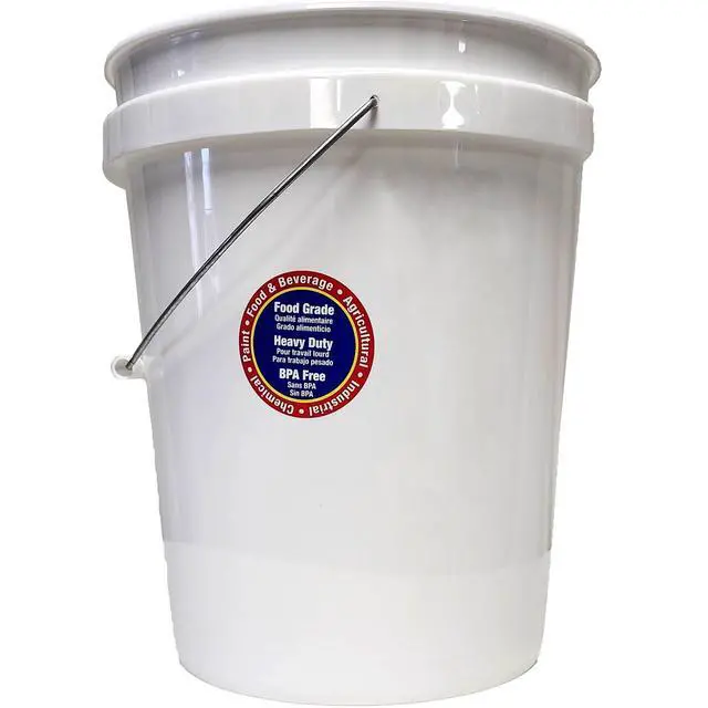 Alt view image 3 of 7 - (2 pack) United Solutions 5 Gallon Round Utility Bucket, Comfort Handle, Plastic, White, PN0149, 1 Each