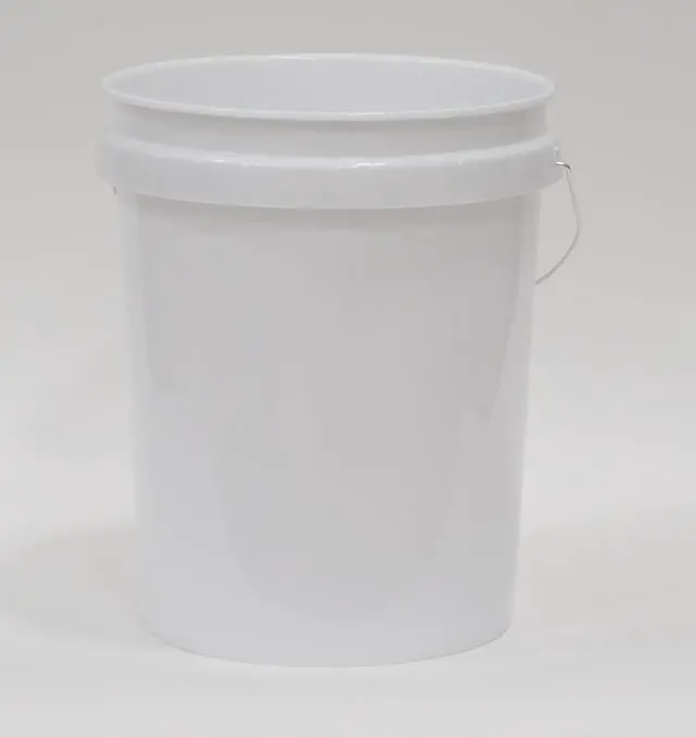 Alt view image 4 of 7 - (2 pack) United Solutions 5 Gallon Round Utility Bucket, Comfort Handle, Plastic, White, PN0149, 1 Each